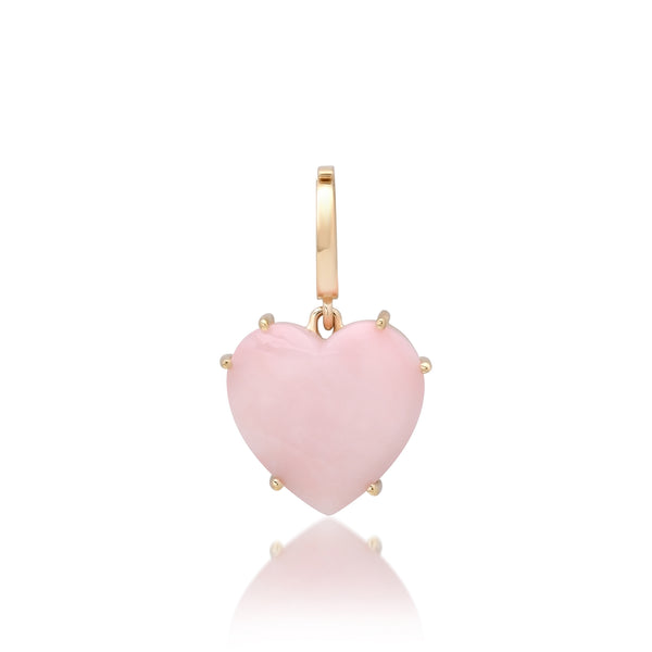 Precious Gemstone Heart Charm