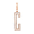 Diamond Outline Initial Charm