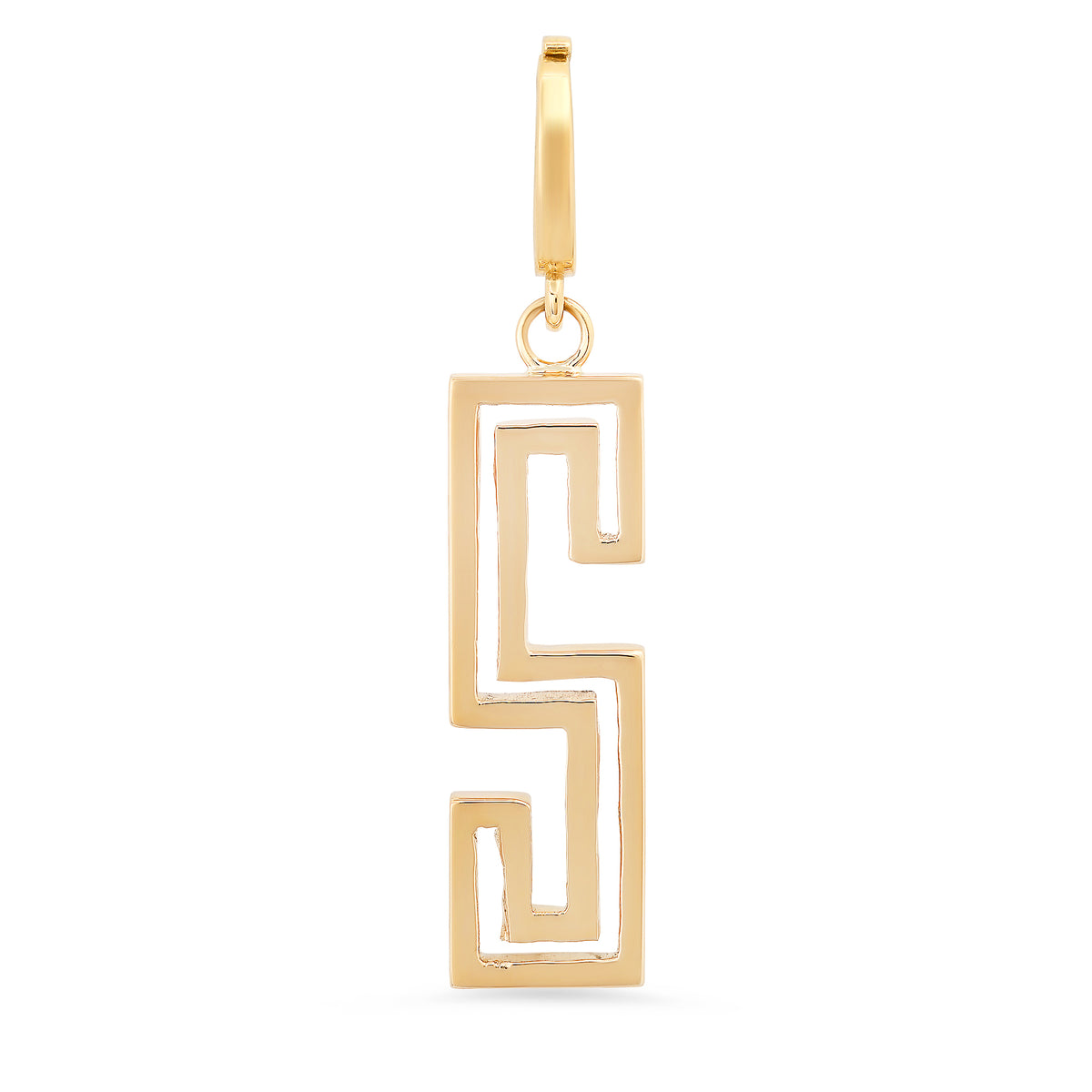 High Polish Outline Initial Charm
