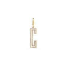 Diamond Outline Initial Charm