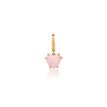Mini Precious Gemstone Heart Charm