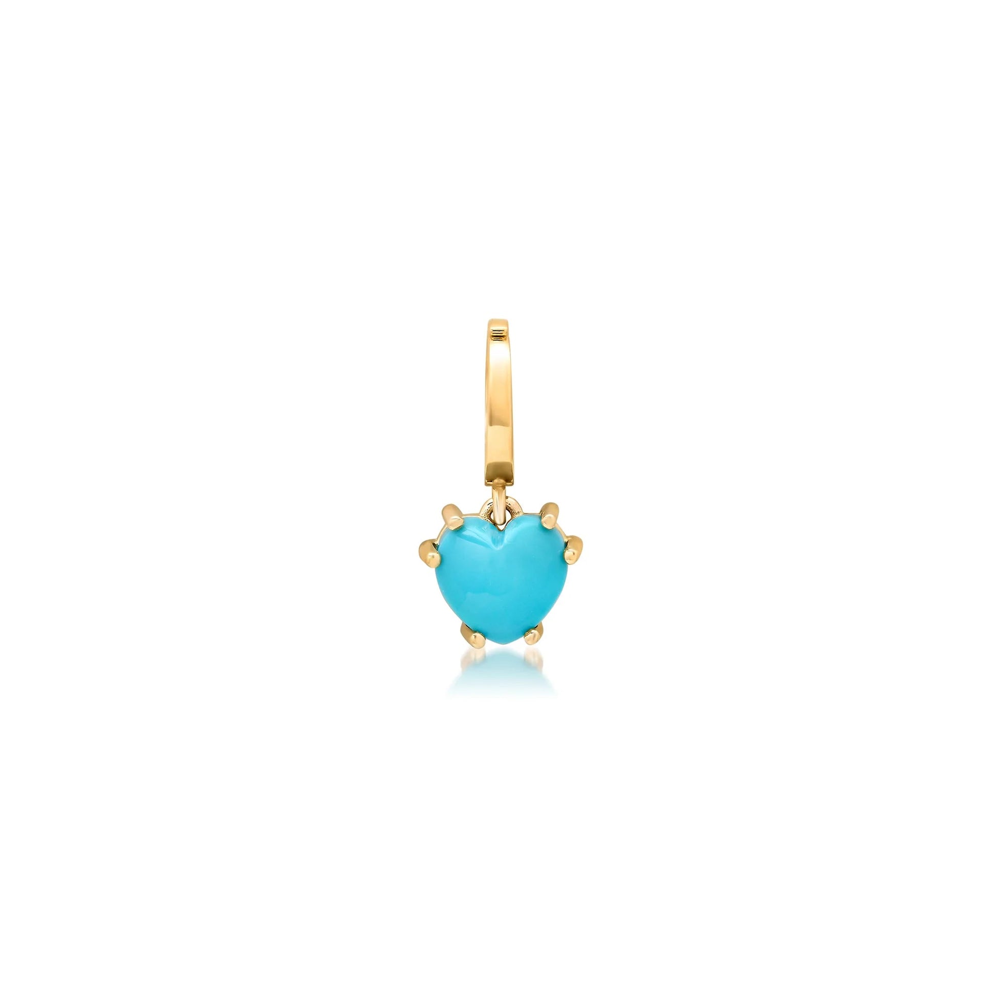Mini Precious Gemstone Heart Charm