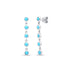 Five Turquoise Drop Bezel Earrings