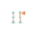 Three Turquoise Drop Bezel Earrings