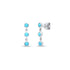 Three Turquoise Drop Bezel Earrings