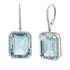Light Blue Crystal & Diamond Portrait Earrings