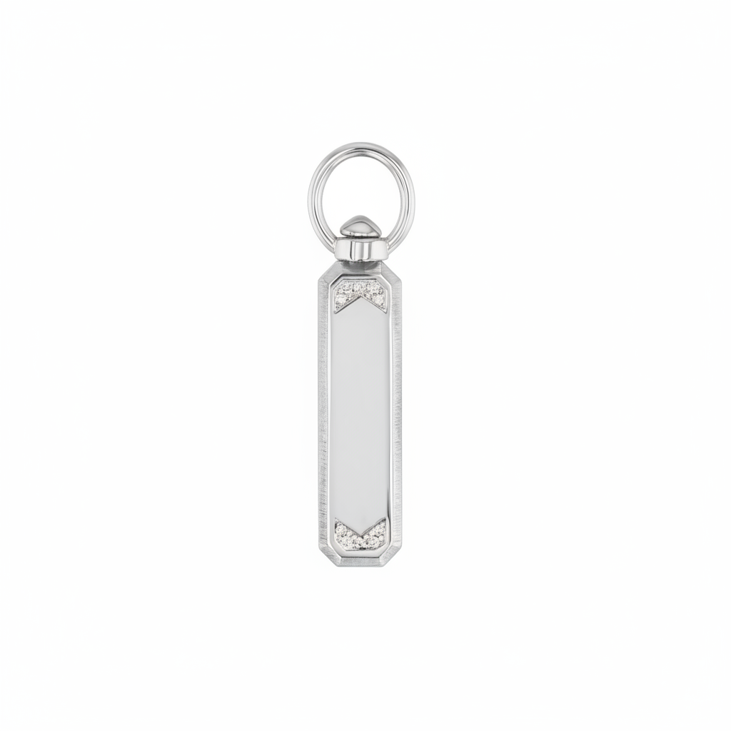 Silver or Gold Engravable Swivel Charm Pendant