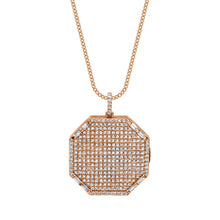 Pave Diamond Octagon Locket Necklace