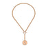 Diamond Initial Accent Octagon Y Link Lariat Necklace