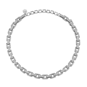 Pave Diamond Deco Link Necklace