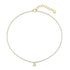 Pave Diamond Initial Thread Necklace
