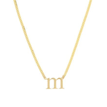 Lowercase Roman Times Initial Necklace 