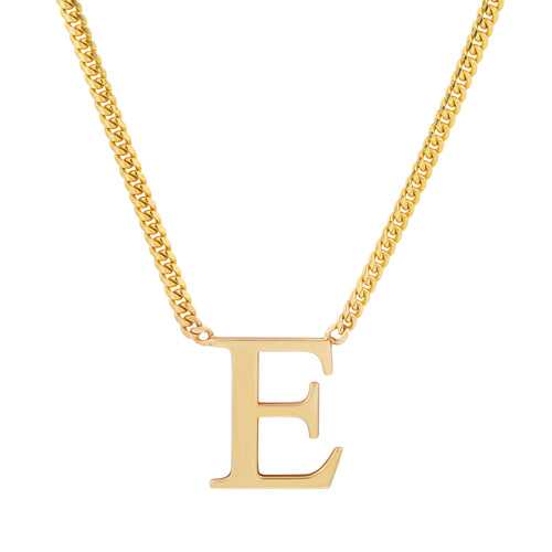 Uppercase Roman Times Initial Necklace