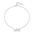 Diamond Baguette Love Pendant Necklace