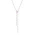 Pink Sapphire & Diamond Cascade Y Necklace