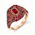 Pave Pink Sapphire or Ruby Pinky Ring