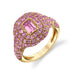 Pave Pink Sapphire or Ruby Pinky Ring
