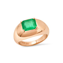 Emerald Domed Ring