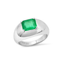 Emerald Domed Ring