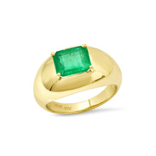 Emerald Domed Ring