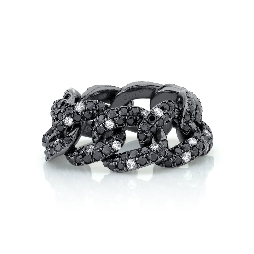 Black Diamond Twinkle Jumbo Link Ring