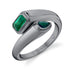Emerald Bypass Pinky Ring
