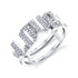 Diamond Gothic Personalized Stacking Ring
