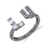 Mixed Diamond Personalized Floating Initials Ring