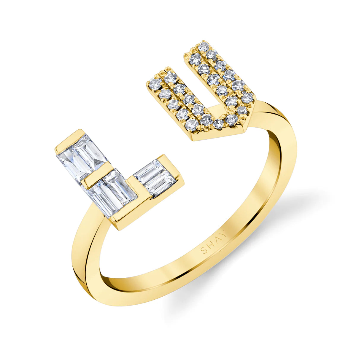Mixed Diamond Personalized Floating Initials Ring – Milestones by ...