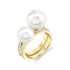 Pearl & Baguette Diamond 2 in 1 Ring