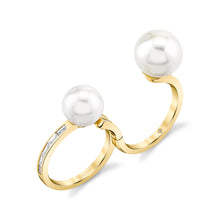 Pearl & Baguette Diamond 2 in 1 Ring