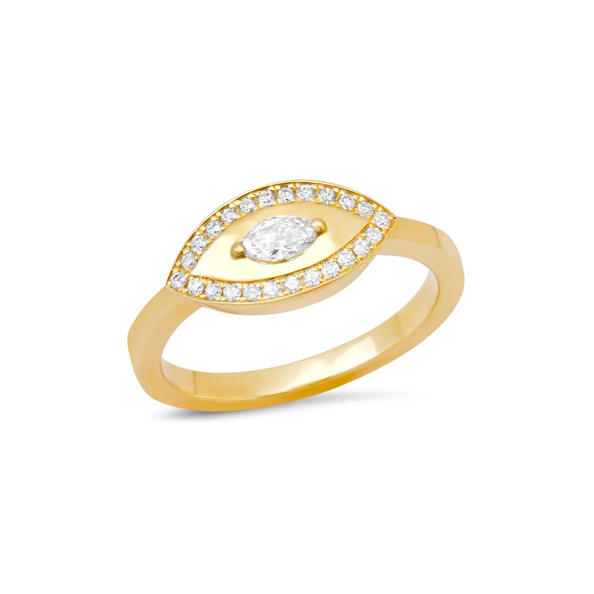 Diamond Evil Eye Ring