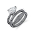 Diamond Pear Spiral Pinky Ring