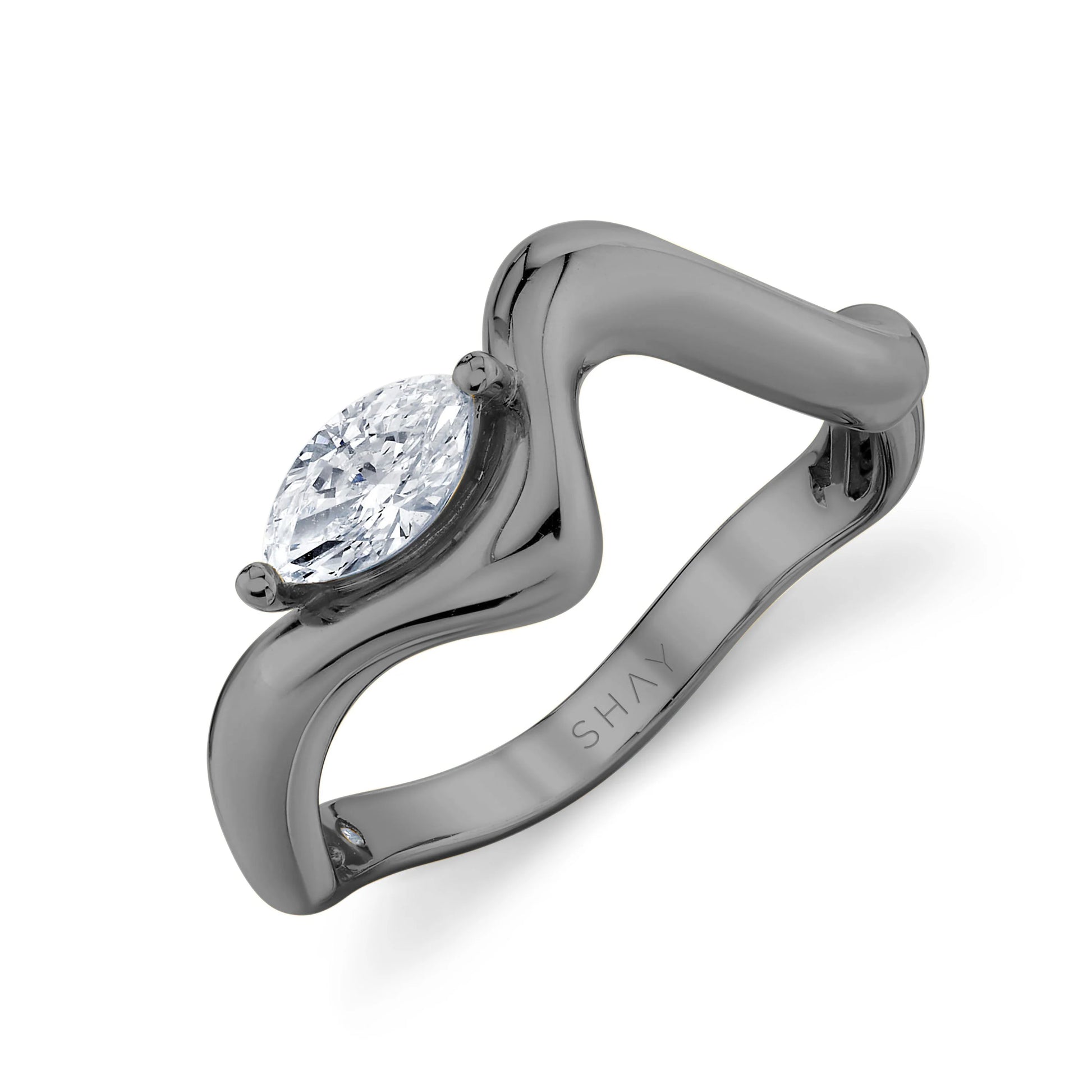 Diamond Marquise Wave Ring