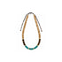 Mother of Pearl, Turquoise & Tigers Eye Adjustable Beaded Necklace with Gold & Diamond Beads
