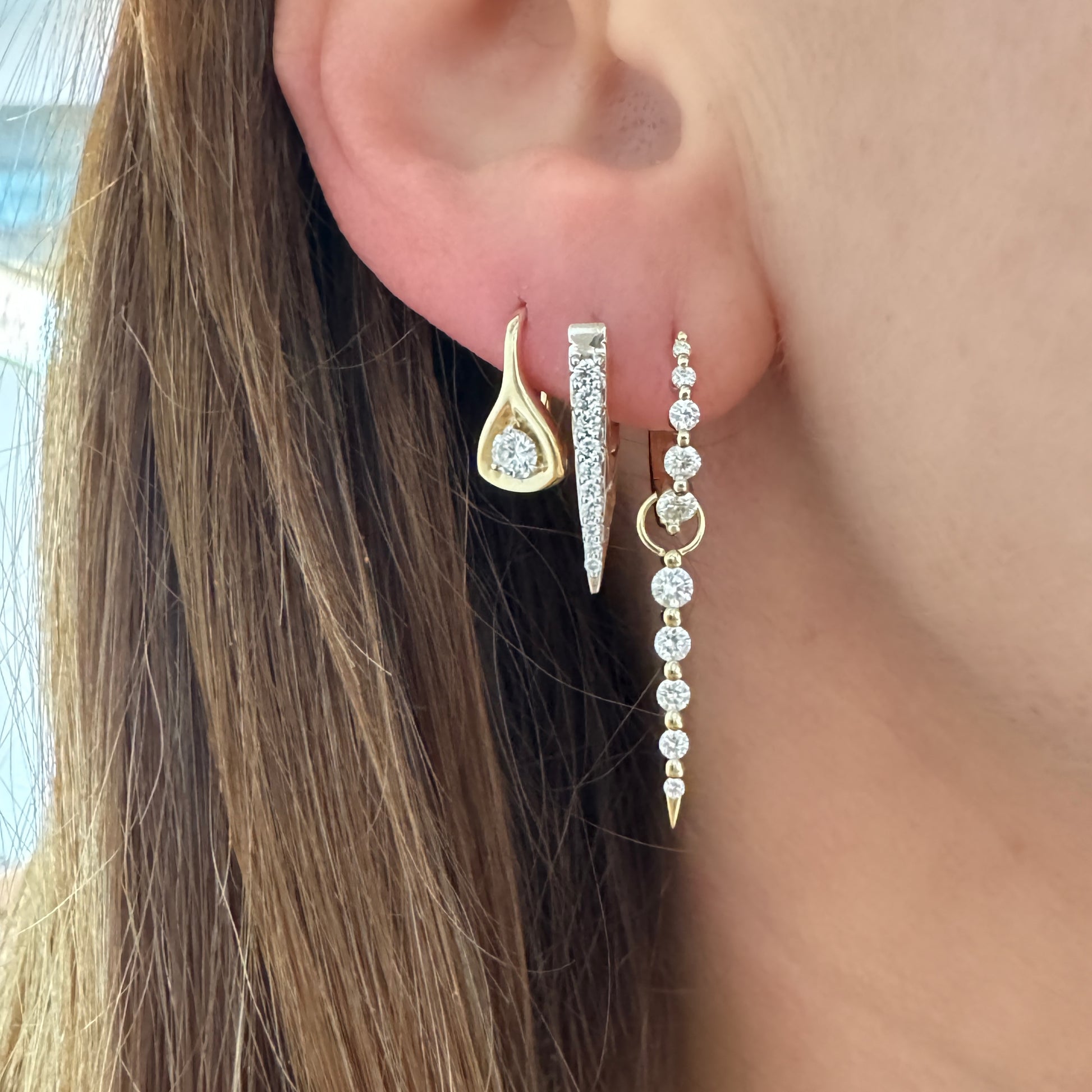 Sari Diamond Dagger Earring Charm