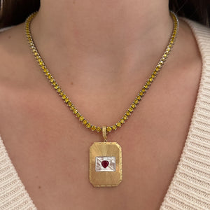 Satin Gold & Gemstone Emoji Icon Charm Pendant