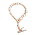 Saxon Gold & Diamond Graduated Link Chain Toggle Necklace