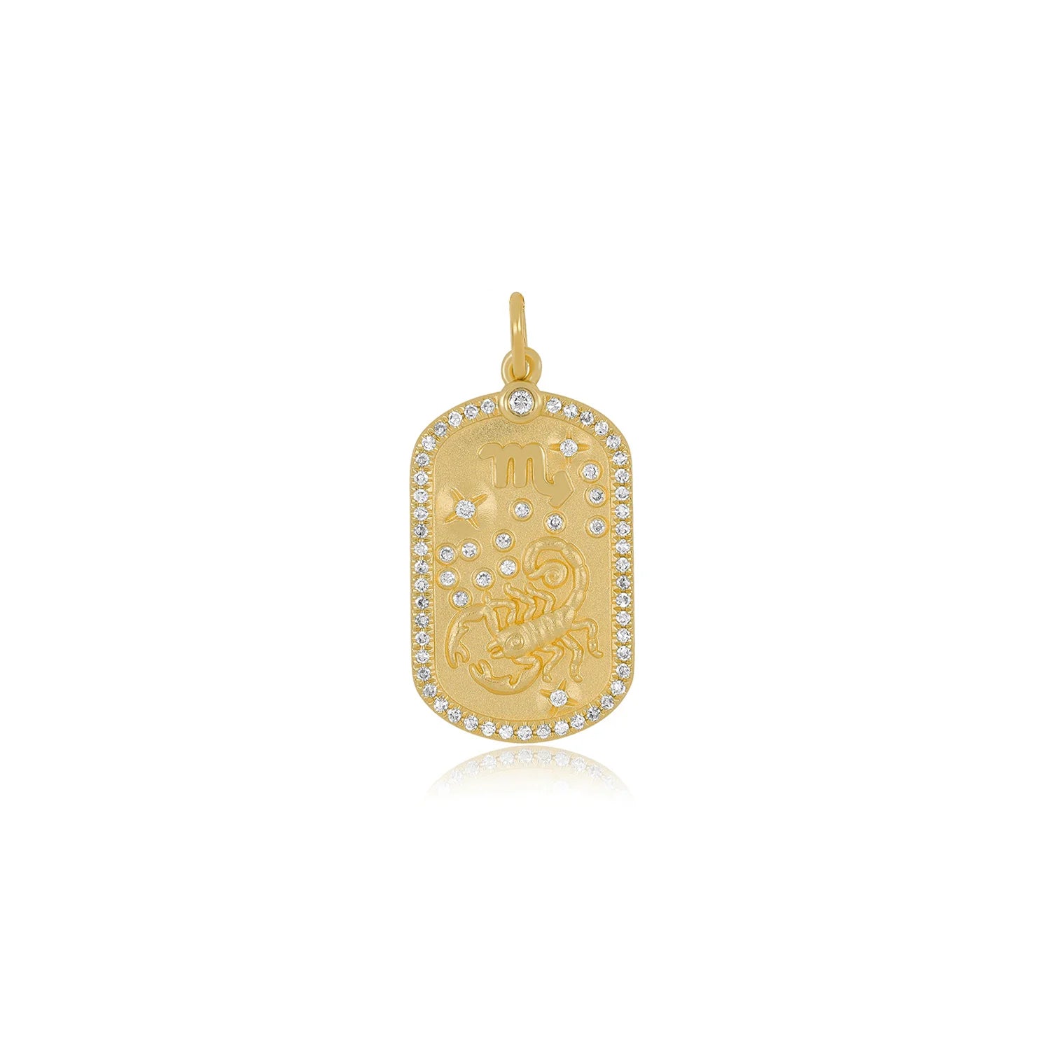 Elongated Diamond Icon Astrological Zodiac Plaque Charm