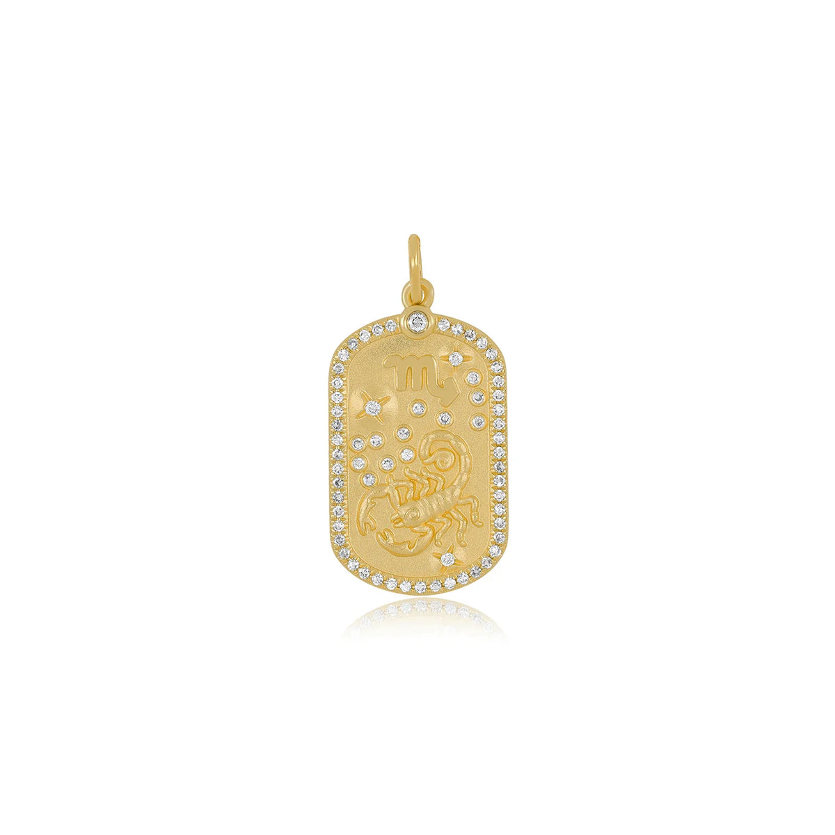 Elongated Diamond Icon Astrological Zodiac Plaque Charm