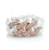 Triple Pave Diamond and Ceramic Essential Link Ring