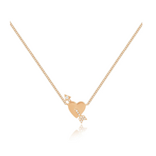 Gold Heart & Diamond Arrow Necklace