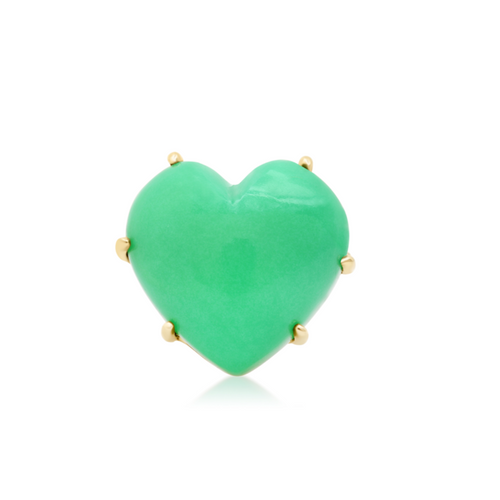 Candy Heart Puffy Chrysoprase Ring