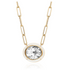 Melange Oval Inlay Pendant Necklace