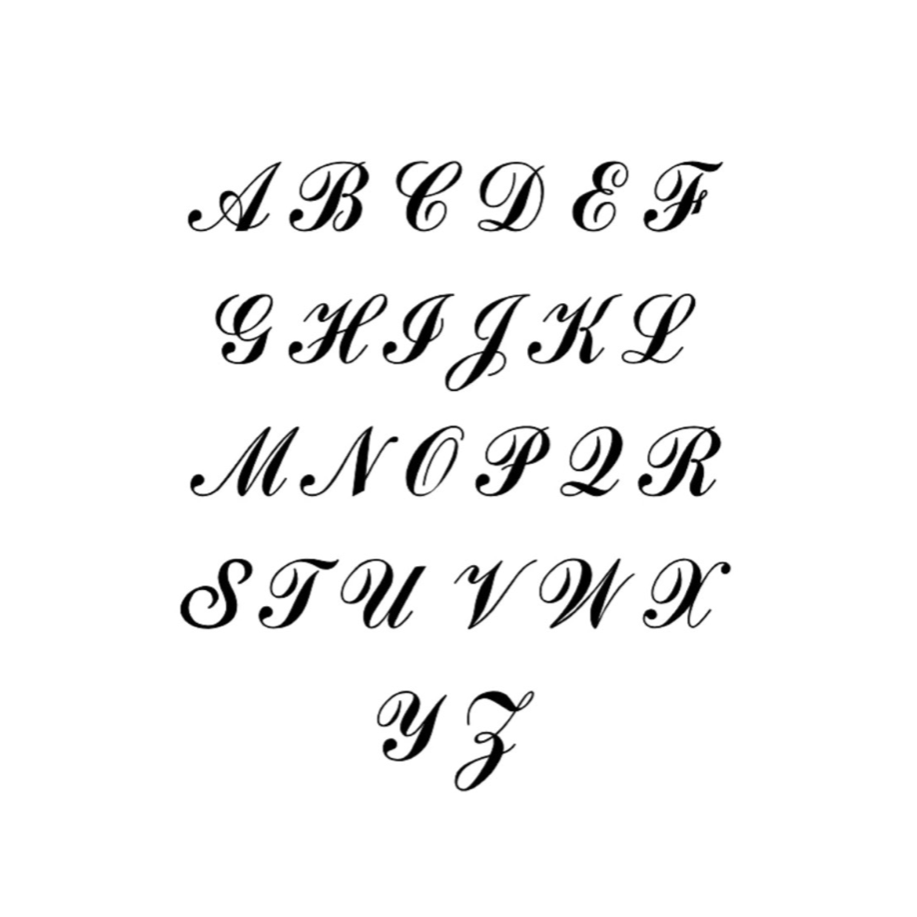 High Polish Medium Script Initial Charm