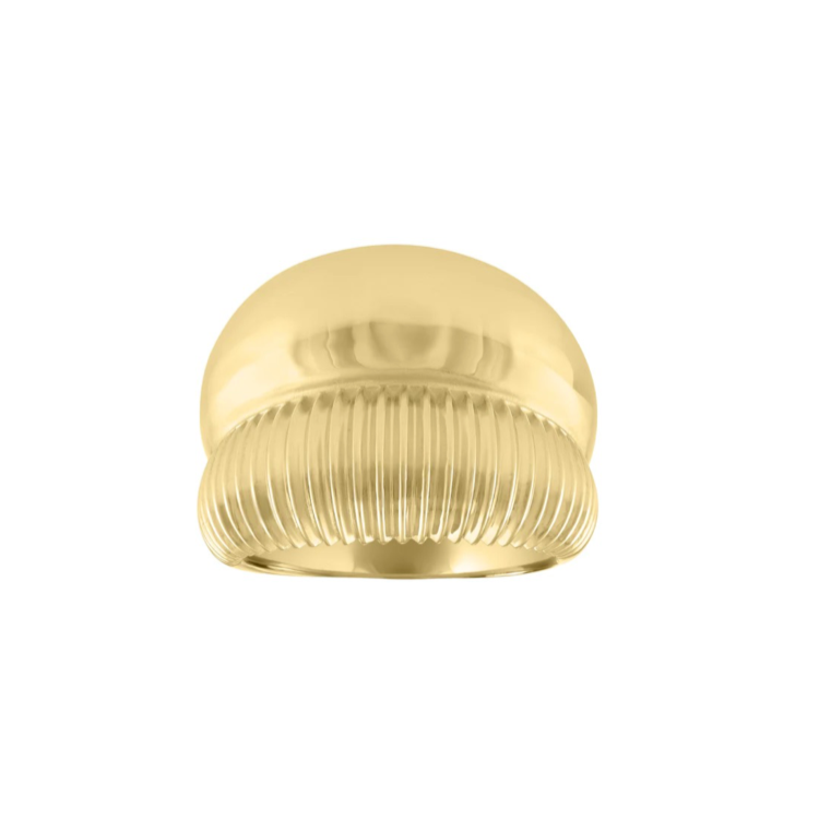 Rinna Polished & Fluted Domed Statement Ring