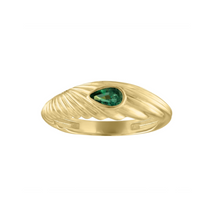 The Crosby Fluted Gemstone Ring
