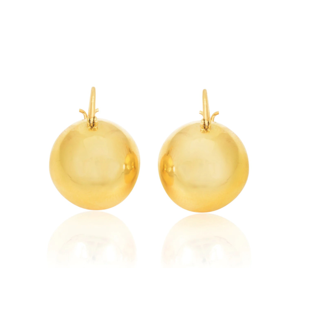Floating Gold Globe Earrings