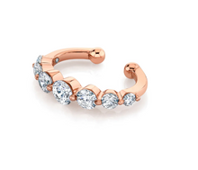 Gemstone or Diamond Gradual Round Ear Cuff