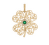 I Feel Lucky Emerald Clover Pendant